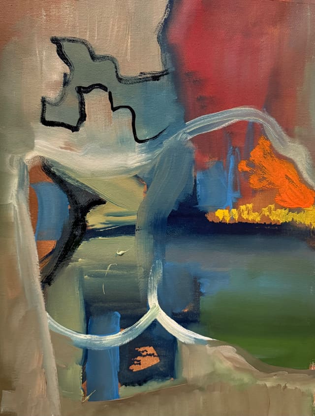 Wamid, Impasto — Oil on canvas by Eyad Sbeigh, 2026