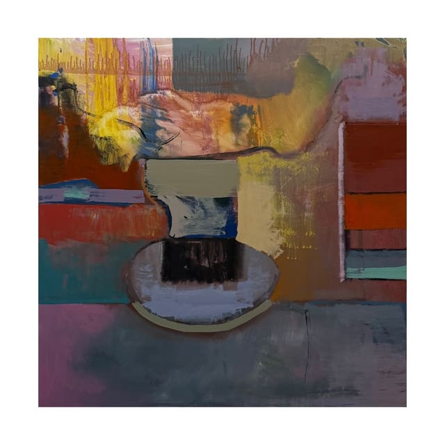 Späth, Sgraffito — Oil on canvas by Eyad Sbeigh, 2025