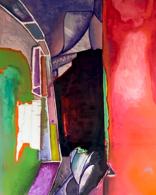 Abendrot, Stumpf — Oil on canvas by Eyad Sbeigh, 2025