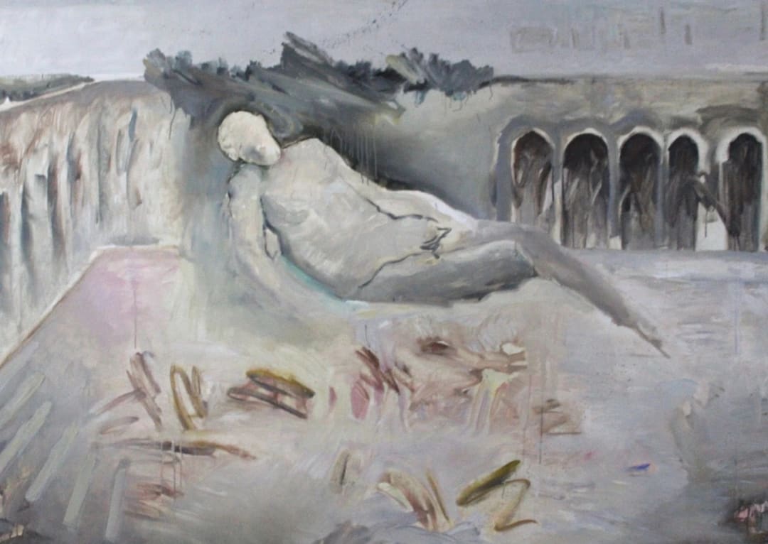 Schlaglicht, Impasto — Oil on canvas by Eyad Sbeigh, 2022