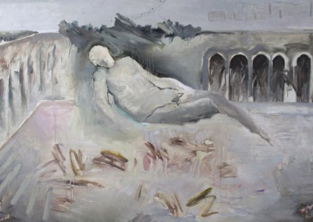 Schlaglicht, Impasto — Oil on canvas by Eyad Sbeigh, 2022