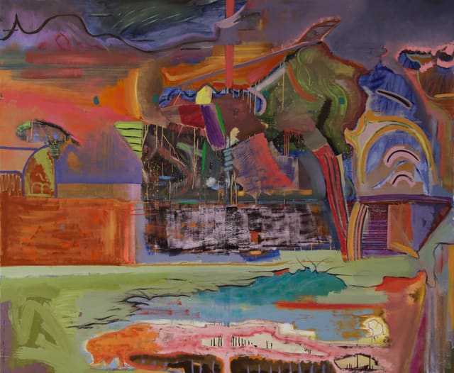 Vignette, Übergang — Oil on canvas by Eyad Sbeigh, 2024