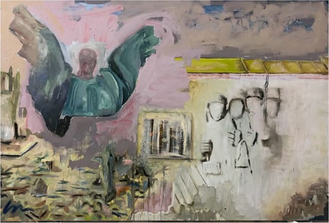 Kobalt, Ballung — Oil on canvas by Eyad Sbeigh, 2022