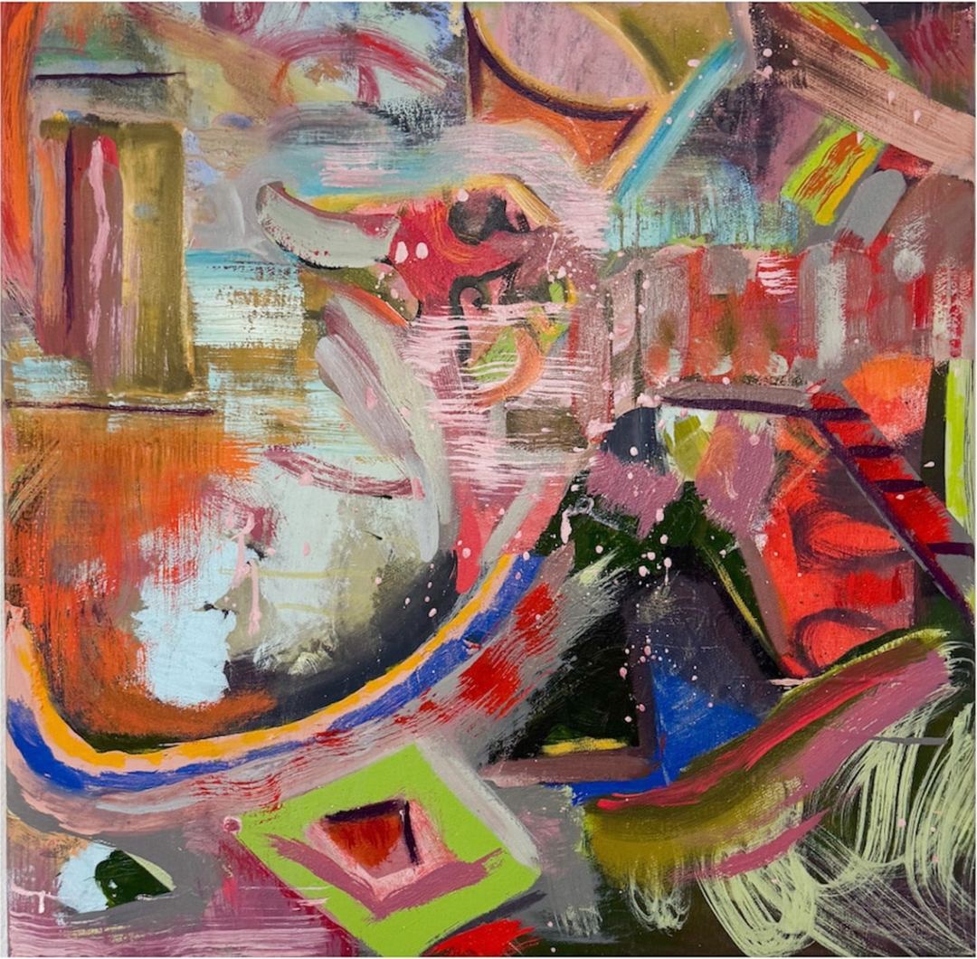 Spiegelung, Glänzend — Oil on canvas by Eyad Sbeigh, 2024