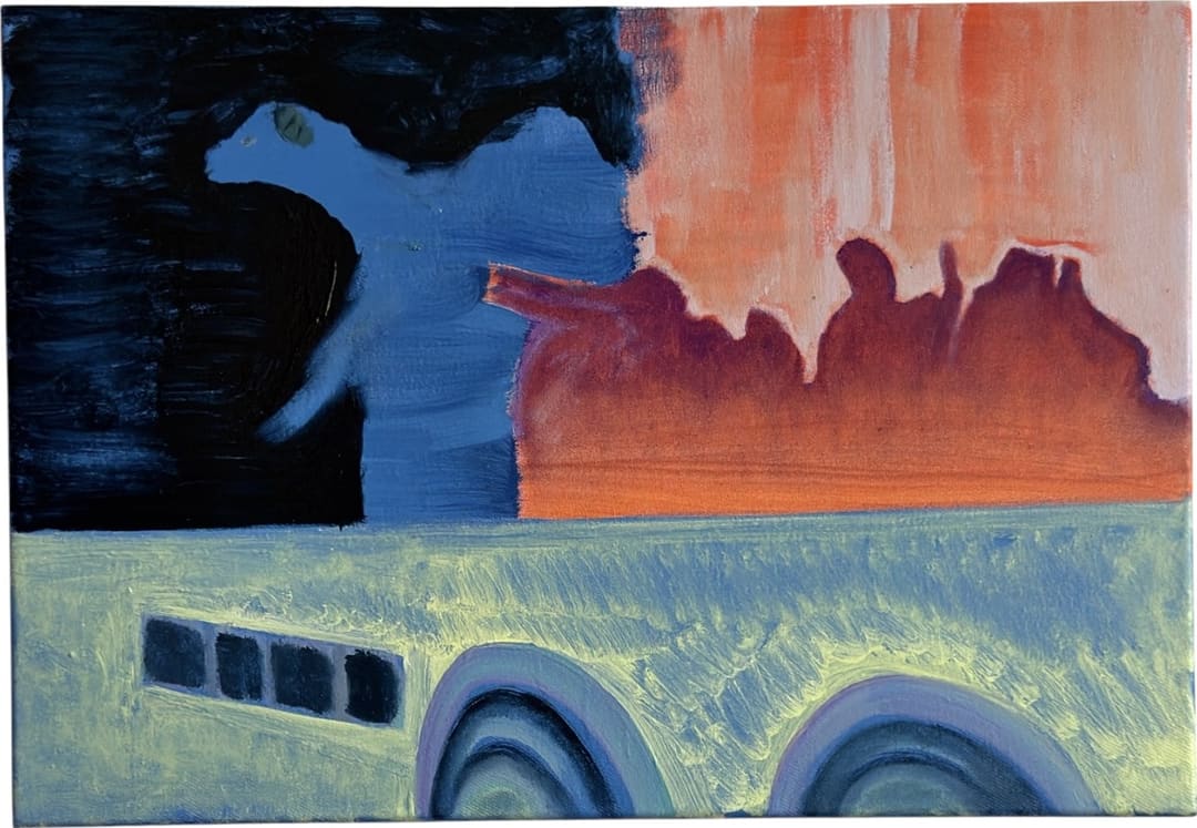 Passage — Oil on canvas by Eyad Sbeigh, 2026