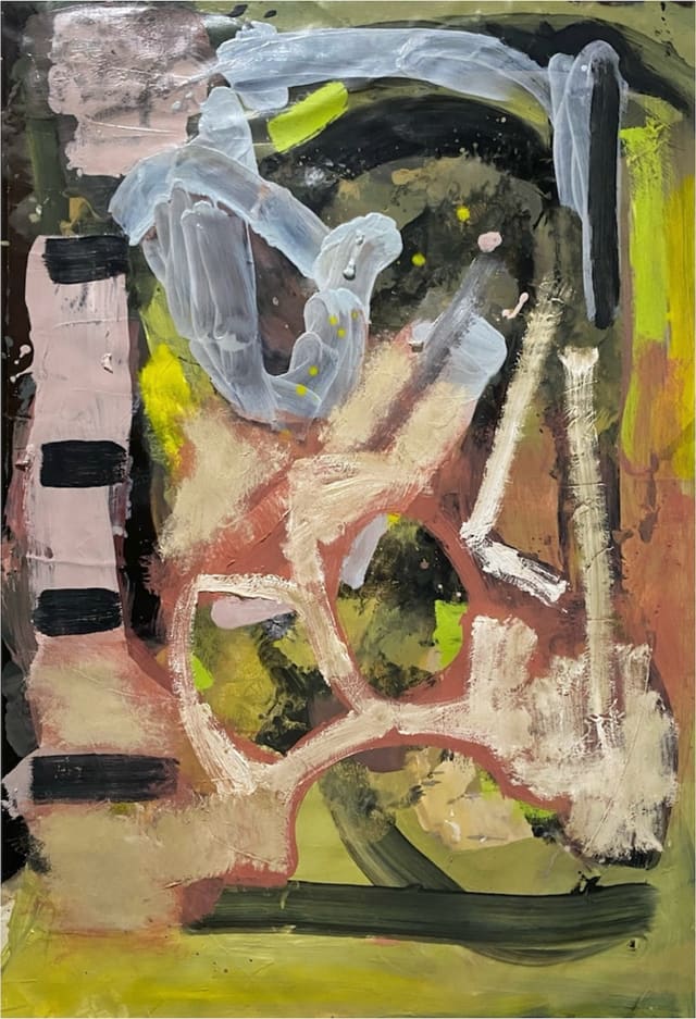 Rebschwarz, Kante — Oil on canvas by Eyad Sbeigh, 2024
