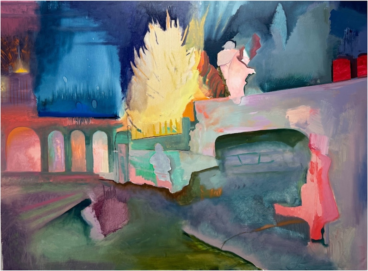 Glast, Craquelé — Oil on canvas by Eyad Sbeigh, 2025
